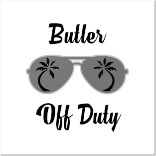 Off Duty Butler Funny Summer Vacation Posters and Art